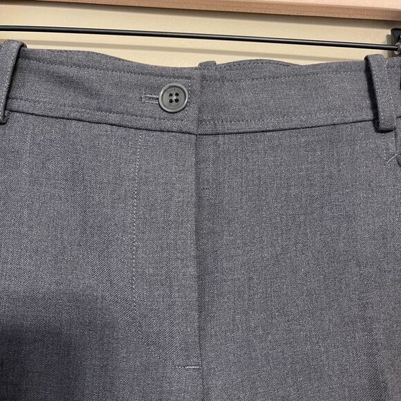 Talbots Womens Grey Pleated Wool Blend Signature Straight Dress Pant Petite 12 - Picture 5 of 13